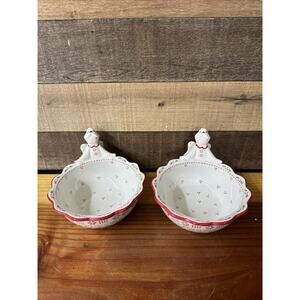 Temptations By Tara Christmas Old World Angel Bowl Set Of 2